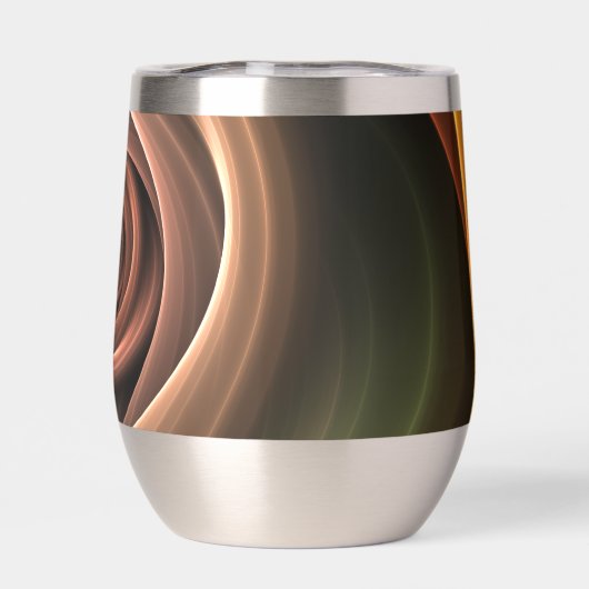 3D Spirale Abstrakt Warme Farben Modernes Fraktal  (Rückseite)