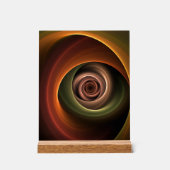 3D Spirale Abstrakt Warme Farben Modernes Fraktal  Acrylschild (Vorderseite)