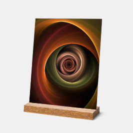 3D Spirale Abstrakt Warme Farben Modernes Fraktal  Acrylschild