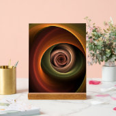 3D Spirale Abstrakt Warme Farben Modernes Fraktal  Acrylschild (Hochzeit)