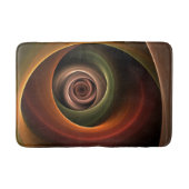 3D Spirale Abstrakt Warme Farben Modernes Fraktal Badematte (Vorderseite)