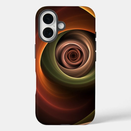 3D Spirale Abstrakt Warme Farben Modernes Fraktal  Case-Mate iPhone Hülle (Rückseite)