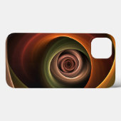 3D Spirale Abstrakt Warme Farben Modernes Fraktal  Case-Mate iPhone Hülle (Rückseite (Horizontal))