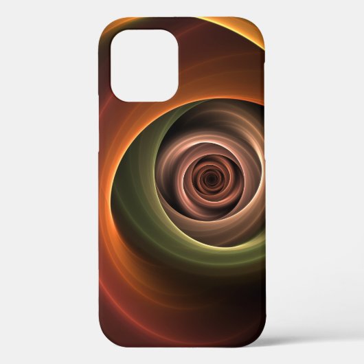 3D Spirale Abstrakt Warme Farben Modernes Fraktal  Case-Mate iPhone Hülle (Rückseite)