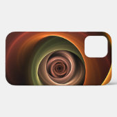 3D Spirale Abstrakt Warme Farben Modernes Fraktal  Case-Mate iPhone Hülle (Rückseite (Horizontal))