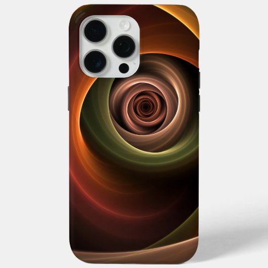 3D Spirale Abstrakt Warme Farben Modernes Fraktal  Case-Mate iPhone Hülle (Rückseite)