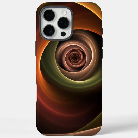 3D Spirale Abstrakt Warme Farben Modernes Fraktal  Case-Mate iPhone Hülle (Rückseite)