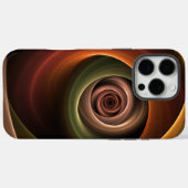 3D Spirale Abstrakt Warme Farben Modernes Fraktal  Case-Mate iPhone Hülle (Rückseite (Horizontal))