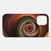 3D Spirale Abstrakt Warme Farben Modernes Fraktal Case-Mate iPhone Hülle (Rückseite (Horizontal))