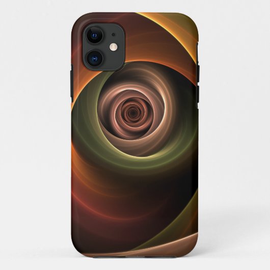 3D Spirale Abstrakt Warme Farben Modernes Fraktal  Case-Mate iPhone Hülle (Rückseite)