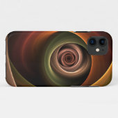 3D Spirale Abstrakt Warme Farben Modernes Fraktal  Case-Mate iPhone Hülle (Rückseite (Horizontal))