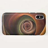 3D Spirale Abstrakt Warme Farben Modernes Fraktal  Case-Mate iPhone Hülle (Rückseite (Horizontal))