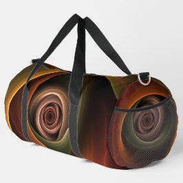 3D Spirale Abstrakt Warme Farben Modernes Fraktal  Duffle Bag