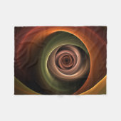 3D Spirale Abstrakt Warme Farben Modernes Fraktal Fleecedecke (Vorderseite (Horizontal))