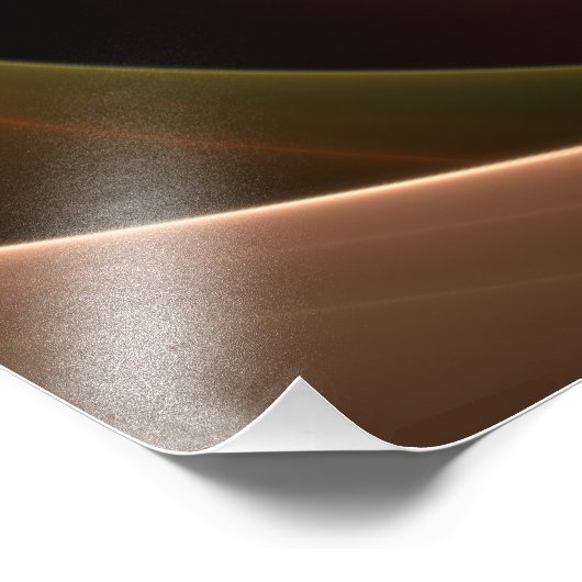 3D Spirale Abstrakt Warme Farben Modernes Fraktal Fotodruck (Ecke)