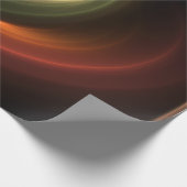 3D Spirale Abstrakt Warme Farben Modernes Fraktal  Geschenkpapier (Ecke)