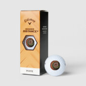 3D Spirale Abstrakt Warme Farben Modernes Fraktal Golfball (Verpackungen)
