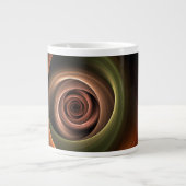 3D Spirale Abstrakt Warme Farben Modernes Fraktal Jumbo-Tasse (Vorderseite)