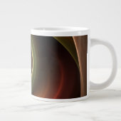 3D Spirale Abstrakt Warme Farben Modernes Fraktal Jumbo-Tasse (Rechts)