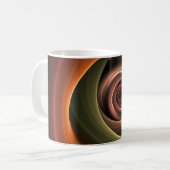 3D Spirale Abstrakt Warme Farben Modernes Fraktal  Kaffeetasse (Vorderseite Links)