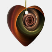 3D Spirale Abstrakt Warme Farben Modernes Fraktal Keramik Ornament (Rechts)