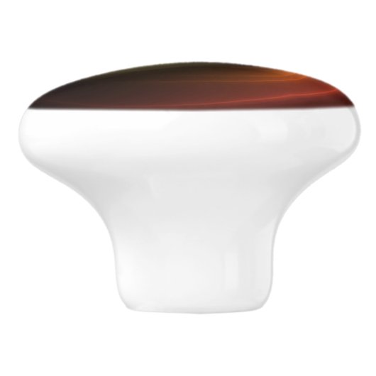 3D Spirale Abstrakt Warme Farben Modernes Fraktal Keramikknauf (Seitenansicht)