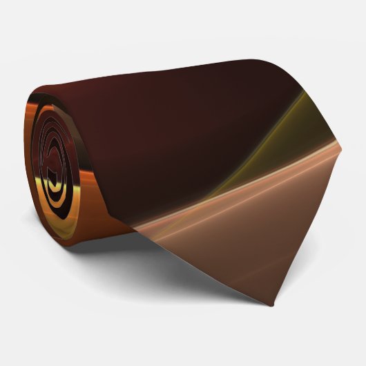 3D Spirale Abstrakt Warme Farben Modernes Fraktal  Krawatte (Gerollt)