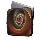 3D Spirale Abstrakt Warme Farben Modernes Fraktal  Laptopschutzhülle (Vorderseite Links)