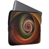 3D Spirale Abstrakt Warme Farben Modernes Fraktal  Laptopschutzhülle (Vorne Rechts)
