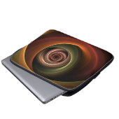 3D Spirale Abstrakt Warme Farben Modernes Fraktal  Laptopschutzhülle (Vorne Knopf)