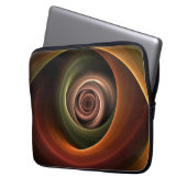 3D Spirale Abstrakt Warme Farben Modernes Fraktal  Laptopschutzhülle (Vorderseite Links)
