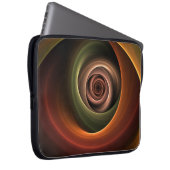 3D Spirale Abstrakt Warme Farben Modernes Fraktal  Laptopschutzhülle (Vorne Rechts)