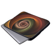 3D Spirale Abstrakt Warme Farben Modernes Fraktal  Laptopschutzhülle (Vorne Knopf)