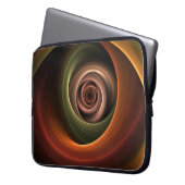 3D Spirale Abstrakt Warme Farben Modernes Fraktal Laptopschutzhülle (Vorderseite Links)