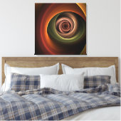 3D Spirale Abstrakt Warme Farben Modernes Fraktal  Leinwanddruck (Insitu (Schlafzimmer))