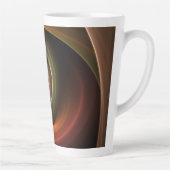 3D Spirale Abstrakt Warme Farben Modernes Fraktal  Milchtasse (Rechts)