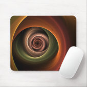 3D Spirale Abstrakt Warme Farben Modernes Fraktal  Mousepad (Mit Mouse)