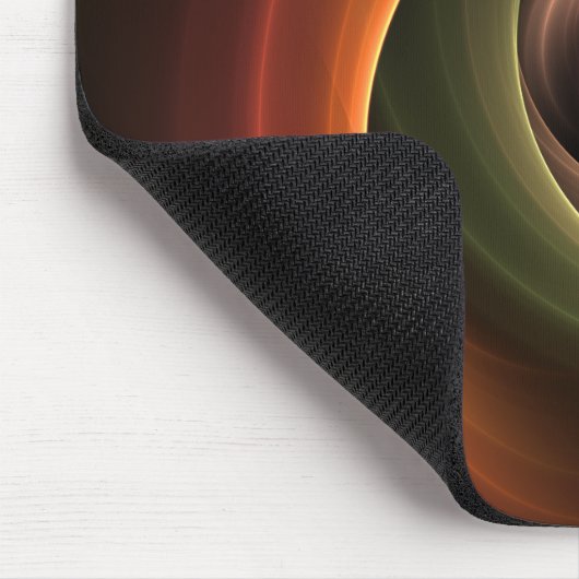 3D Spirale Abstrakt Warme Farben Modernes Fraktal Mousepad (Ecke)
