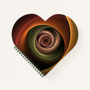 3D Spirale Abstrakt Warme Farben Modernes Fraktal Notizblock