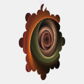3D Spirale Abstrakt Warme Farben Modernes Fraktal  Ornament Karte (Rechts)