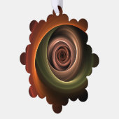 3D Spirale Abstrakt Warme Farben Modernes Fraktal  Ornament Karte (Linke Ecke)