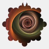 3D Spirale Abstrakt Warme Farben Modernes Fraktal  Ornament Karte (Rückseite)