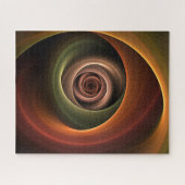 3D Spirale Abstrakt Warme Farben Modernes Fraktal  Puzzle (Horizontal)