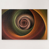 3D Spirale Abstrakt Warme Farben Modernes Fraktal  Puzzle (Horizontal)