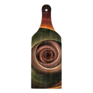 3D Spirale Abstrakt Warme Farben Modernes Fraktal Schneidebrett