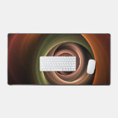 3D Spirale Abstrakt Warme Farben Modernes Fraktal Schreibtischunterlage (Tastatur & Maus)
