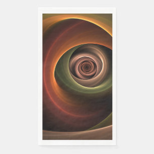 3D Spirale Abstrakt Warme Farben Modernes Fraktal Serviette