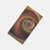 3D Spirale Abstrakt Warme Farben Modernes Fraktal Serviette (Ecke)