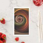 3D Spirale Abstrakt Warme Farben Modernes Fraktal Serviette (Beispiel)