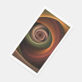3D Spirale Abstrakt Warme Farben Modernes Fraktal Serviette (Ecke)